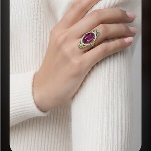 10k Vintage Gold Ruby Ring Size 7